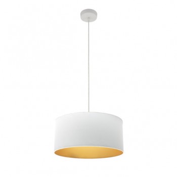 Distribuidor - Lâmpadas Diversas | Colgantes Moderno | COLGANTE ANUSKA 1XE27 BLANCO/BLANCO-ORO REGX40X40 CM Ref: 188694001